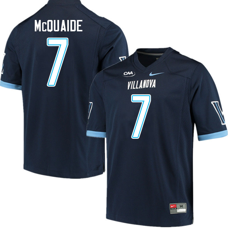 Villanova Wildcats #7 Pat McQuaide College Football Jerseys Stitched-Navy